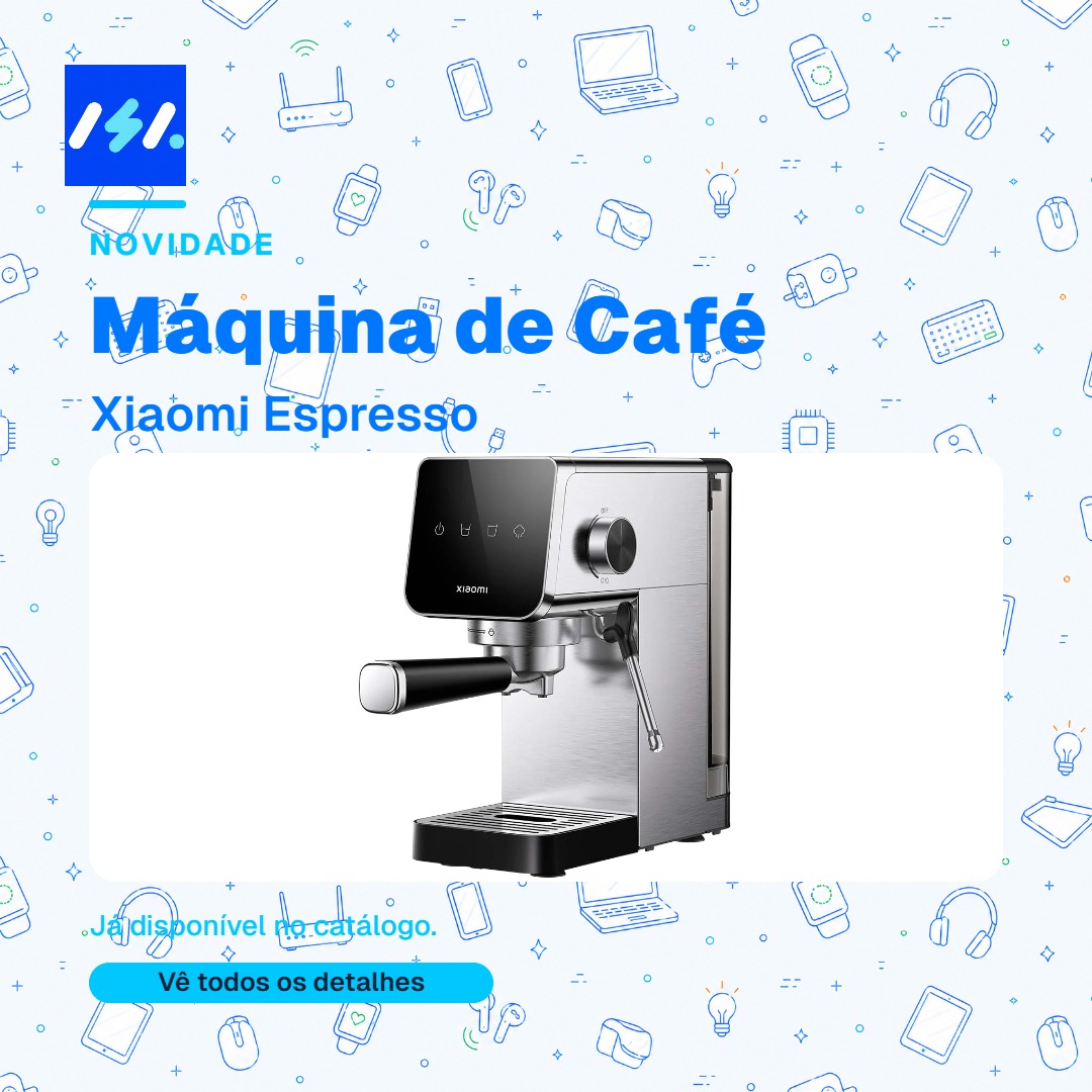 Descobre a Máquina de Café Xiaomi Espresso Semiautomática. Com uma bomba de 20 bar e um espumador de leite, prepara o te