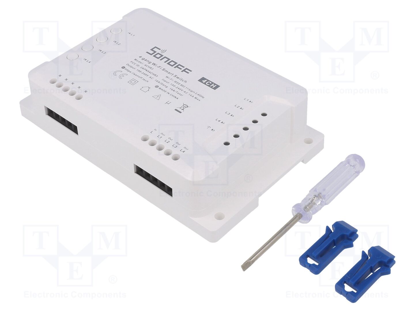 Controlador de quatro canais; Smart Home; 100÷240VAC; -10÷40°C