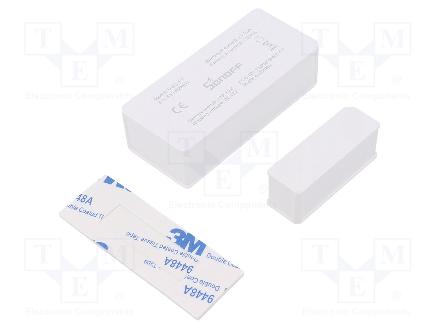Sensor: reed switch; -10÷40°C; 433,92MHz; Cobertura: plástico