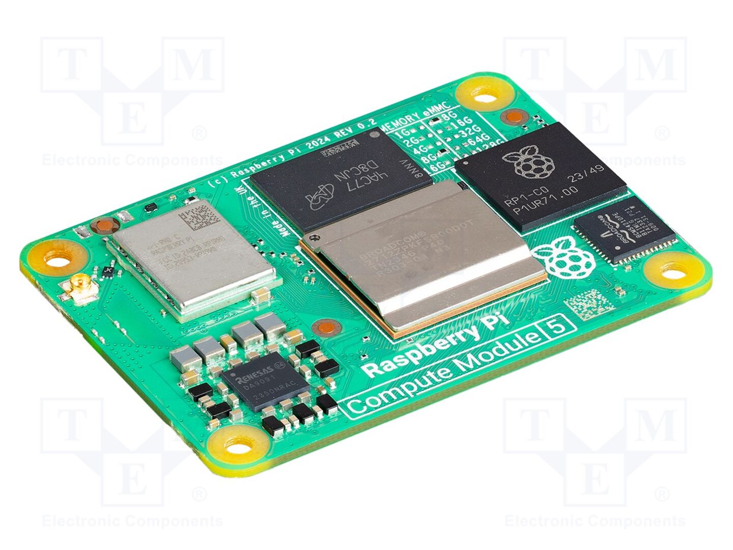 SOM; Cortex A76; Compute Module 5; 2,4GHz; uP: BCM2712; 5VDC
