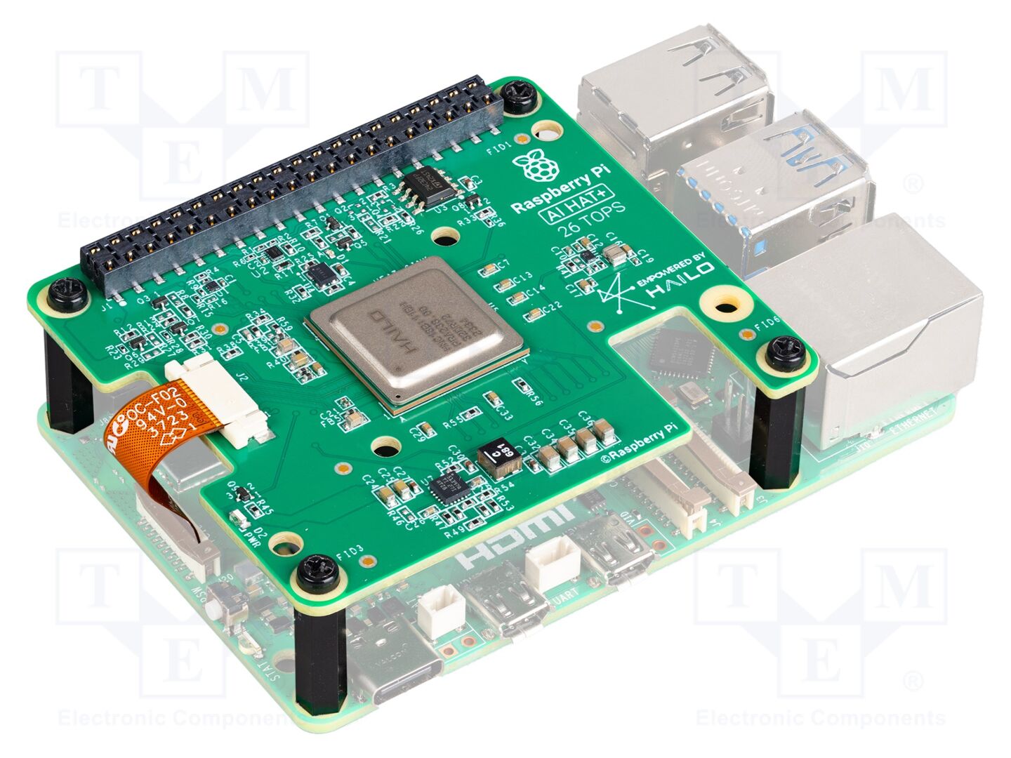 Acessórios: placa de expansão; Comp: Hailo 8L accelerator