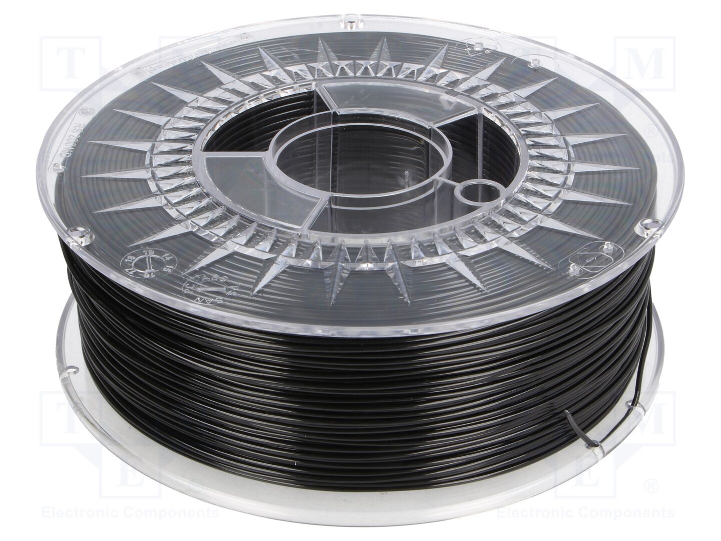 Filamento: PET-G; Ø: 1,75mm; preta; 220÷250°C; 1kg
