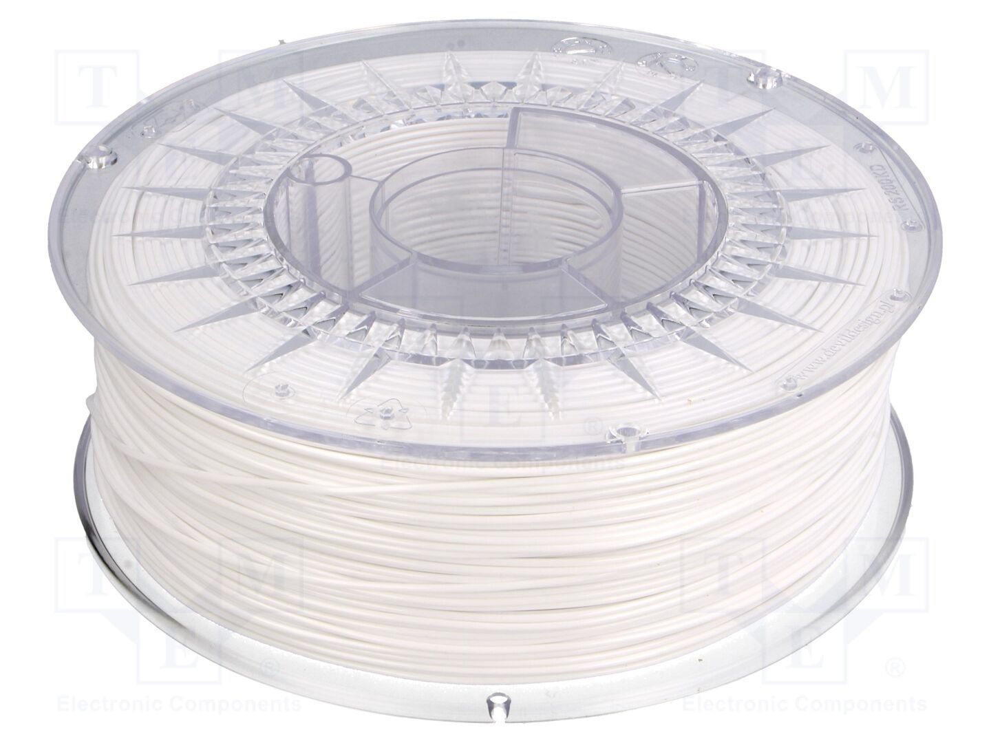 Filamento: PET-G; Ø: 1,75mm; branca; 220÷250°C; 1kg