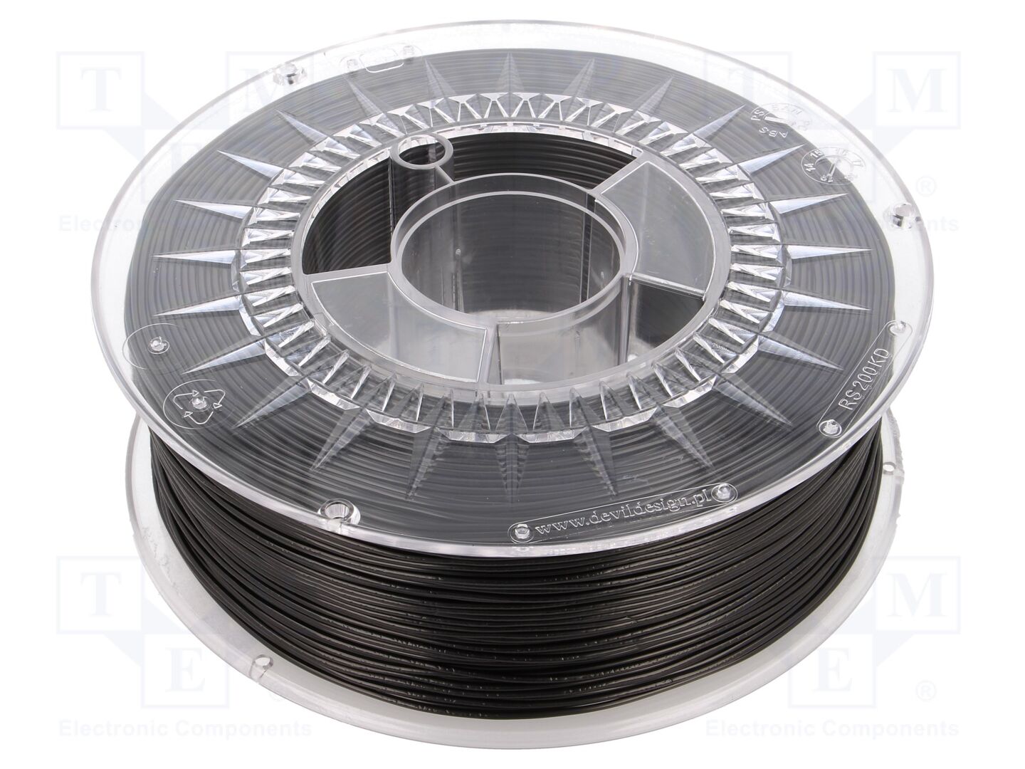 Filamento: TPU; Ø: 1,75mm; preta; 210÷230°C; 1kg