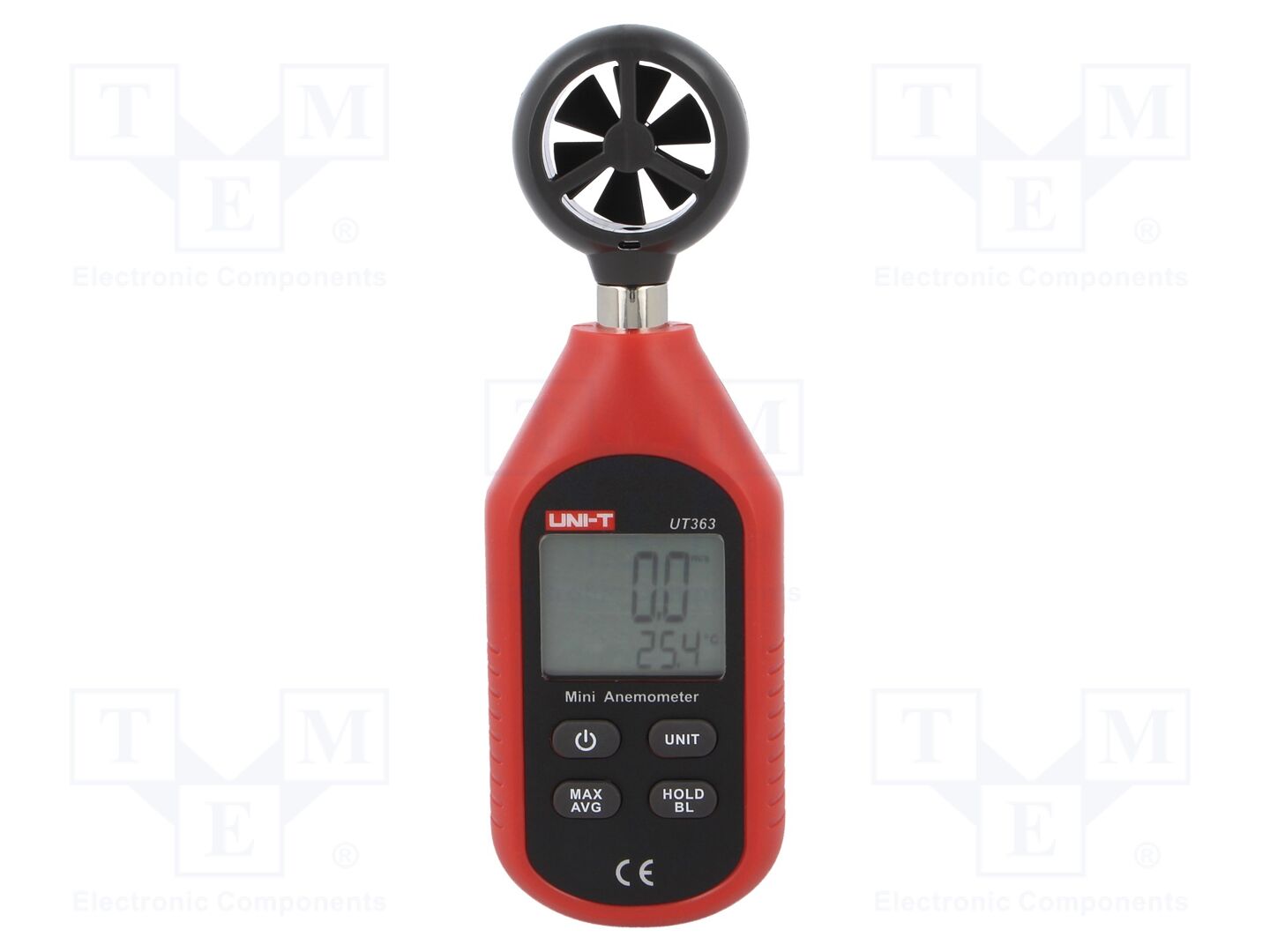 Termoanemómetro; 0÷30m/s; -10÷50°C; Unidade: m/s,°C,°F