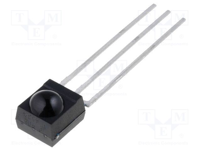 Receptor de infravermelho integrado; 38kHz; 45°; 4,5÷5,5V