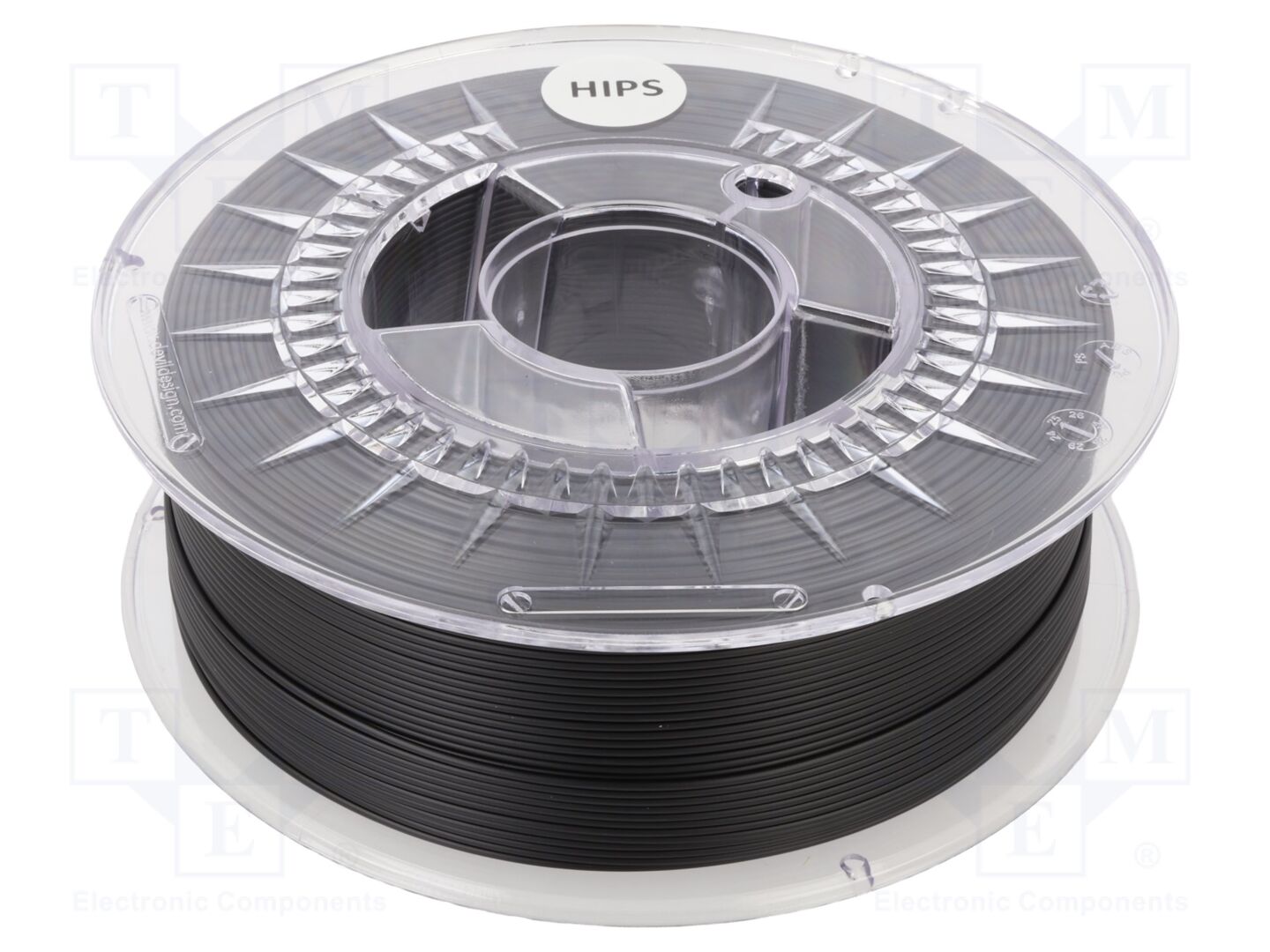 Filamento: HIPS; Ø: 1,75mm; preta; 230÷240°C; 800g