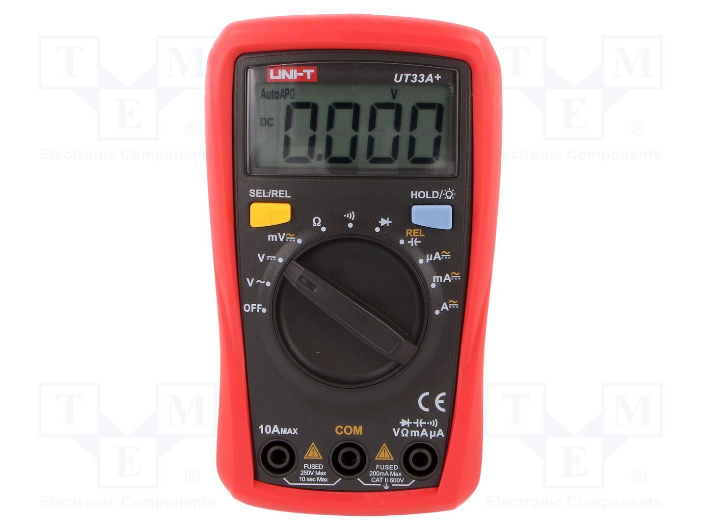 Multímetro digital; LCD; VDC: 200mV,2V,20V,200V,600V; VAC: 600V