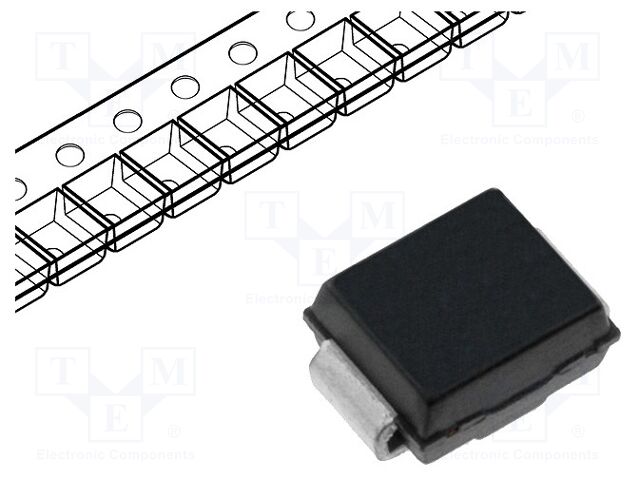Díodo: TVS; 600W; 57,6÷61,8V; 7,3A; unidirecional; ±5%; DO214AA,SMB