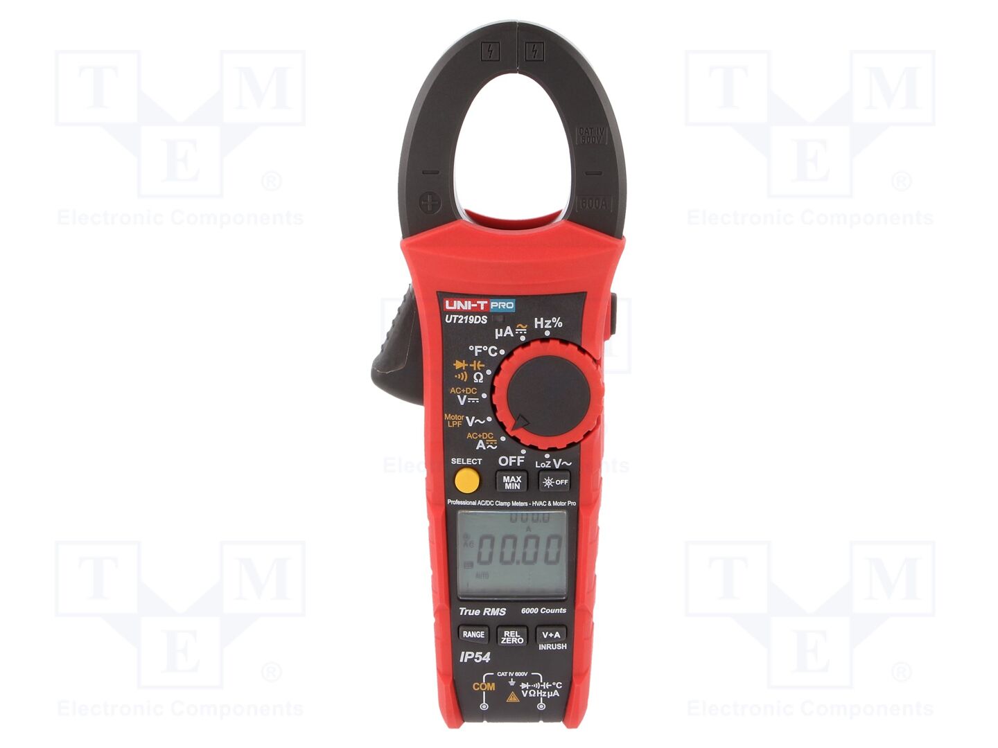 Medidor: multifuncional; digital,com braçadeira AC/DC; LCD; IP54
