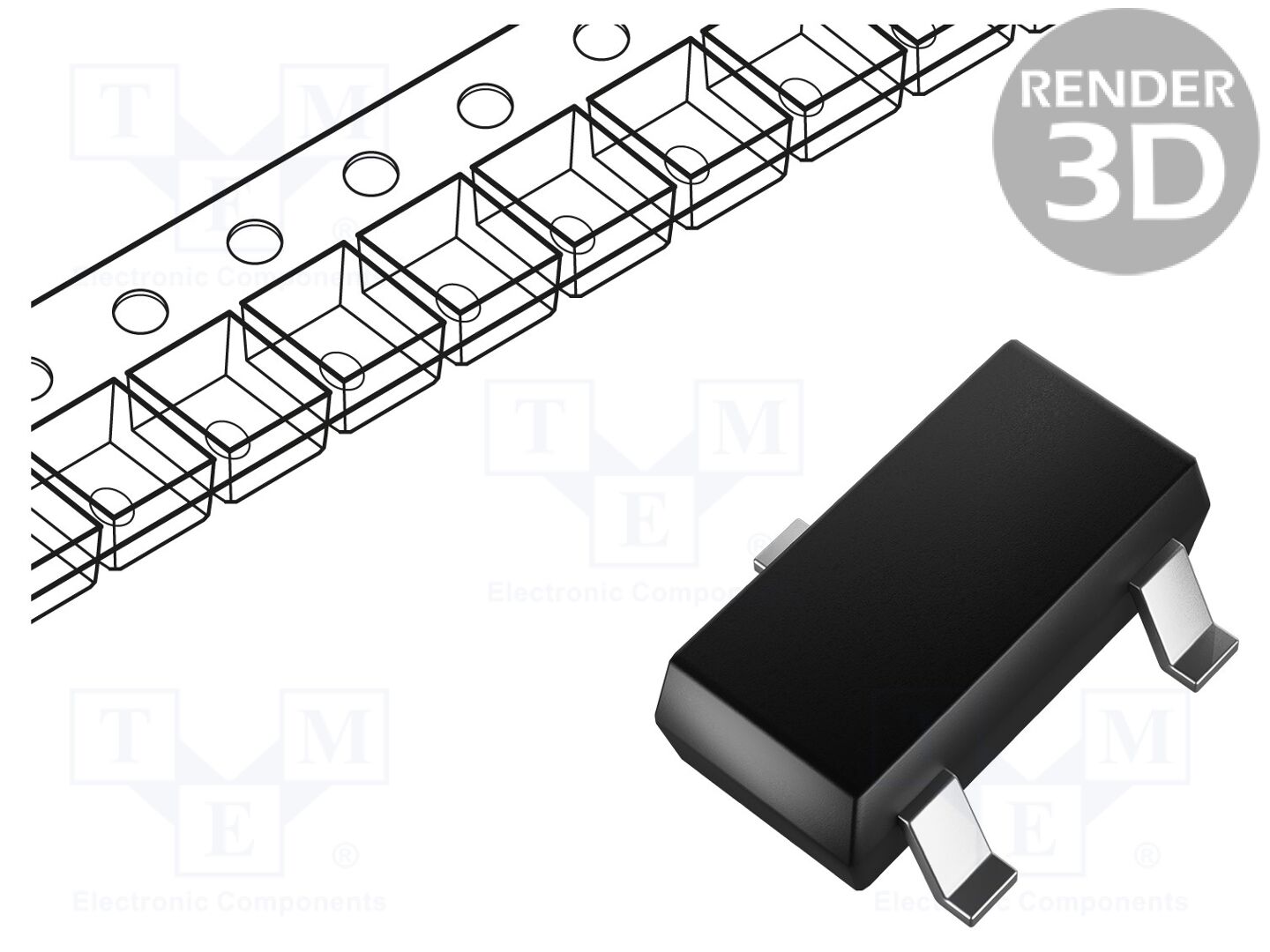 Transístor: P-MOSFET; unipolar; -20V; -1,8A; Idm: -10A; 1,6W; SOT23