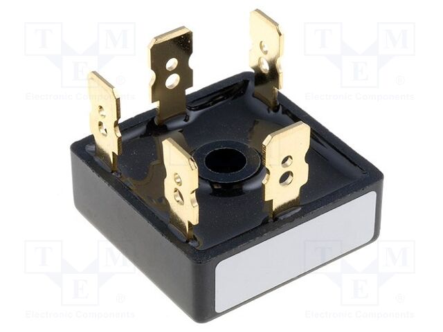 Ponte retificadora: trifásico; Urmax: 1600V; If: 35A; Ifsm: 475A