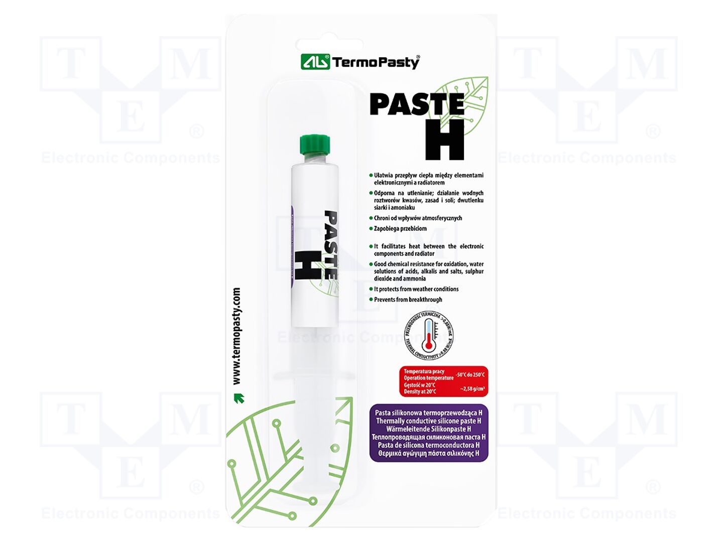 Pasta termocondutora; branca; base em silicone,não condutor