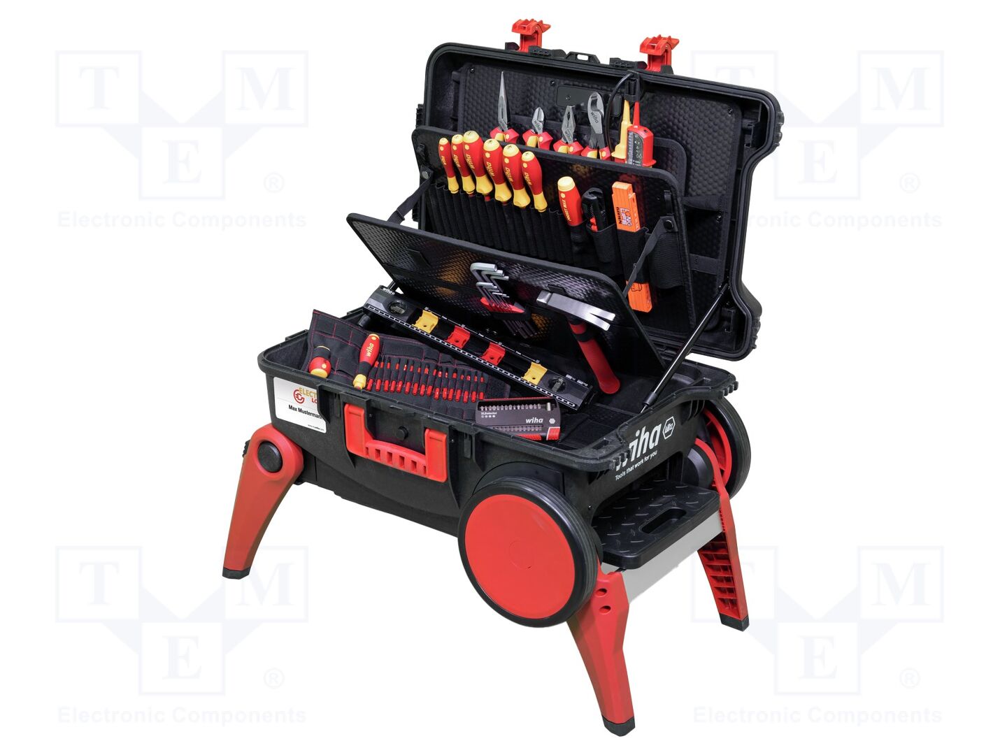 Conjunto de ferramentas: uso geral; mala; para eletricistas; 1kV