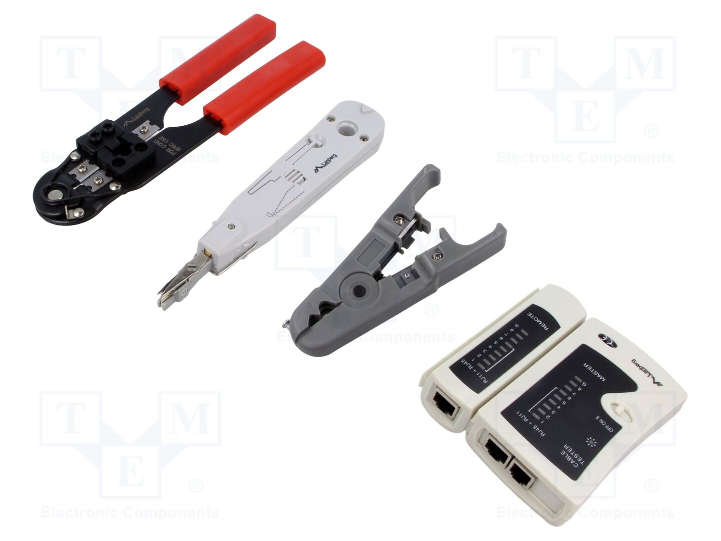 Conjunto de ferramentas: para manutenção de redes LAN; estojo