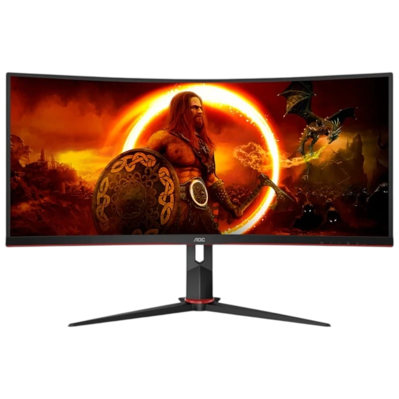 AOC G2 CU34G2XP/BK 34" WQHD VA Ultrawide Curvo 180 Hz Preto