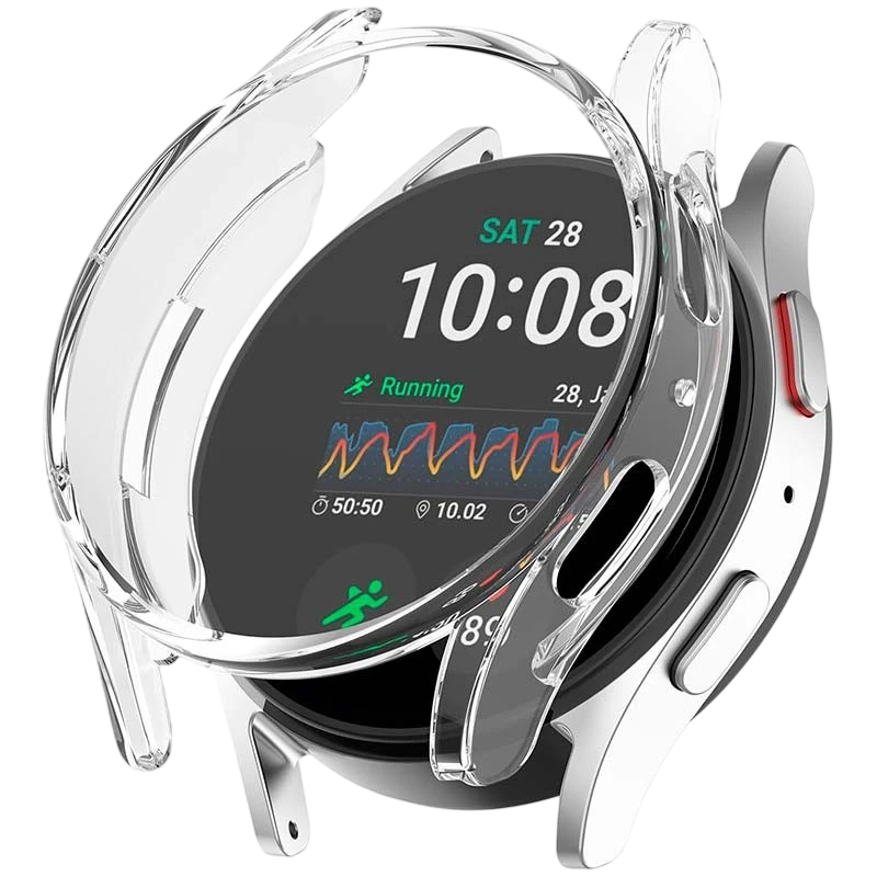 Capa PC + Vidro Temperado Samsung Galaxy Watch7 40mm Transparente