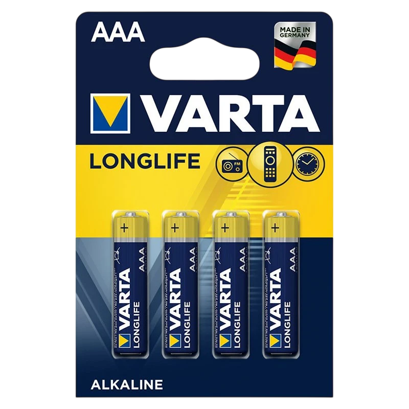 Pack 4x Pilhas Varta AAA Long Life Extra Power LR03