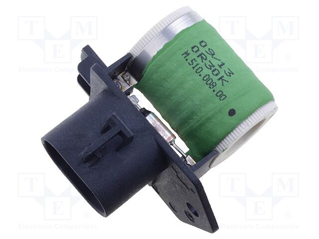 Resistor: de fios; 300mΩ; ±10%; 12VDC; 192°C; ventilador