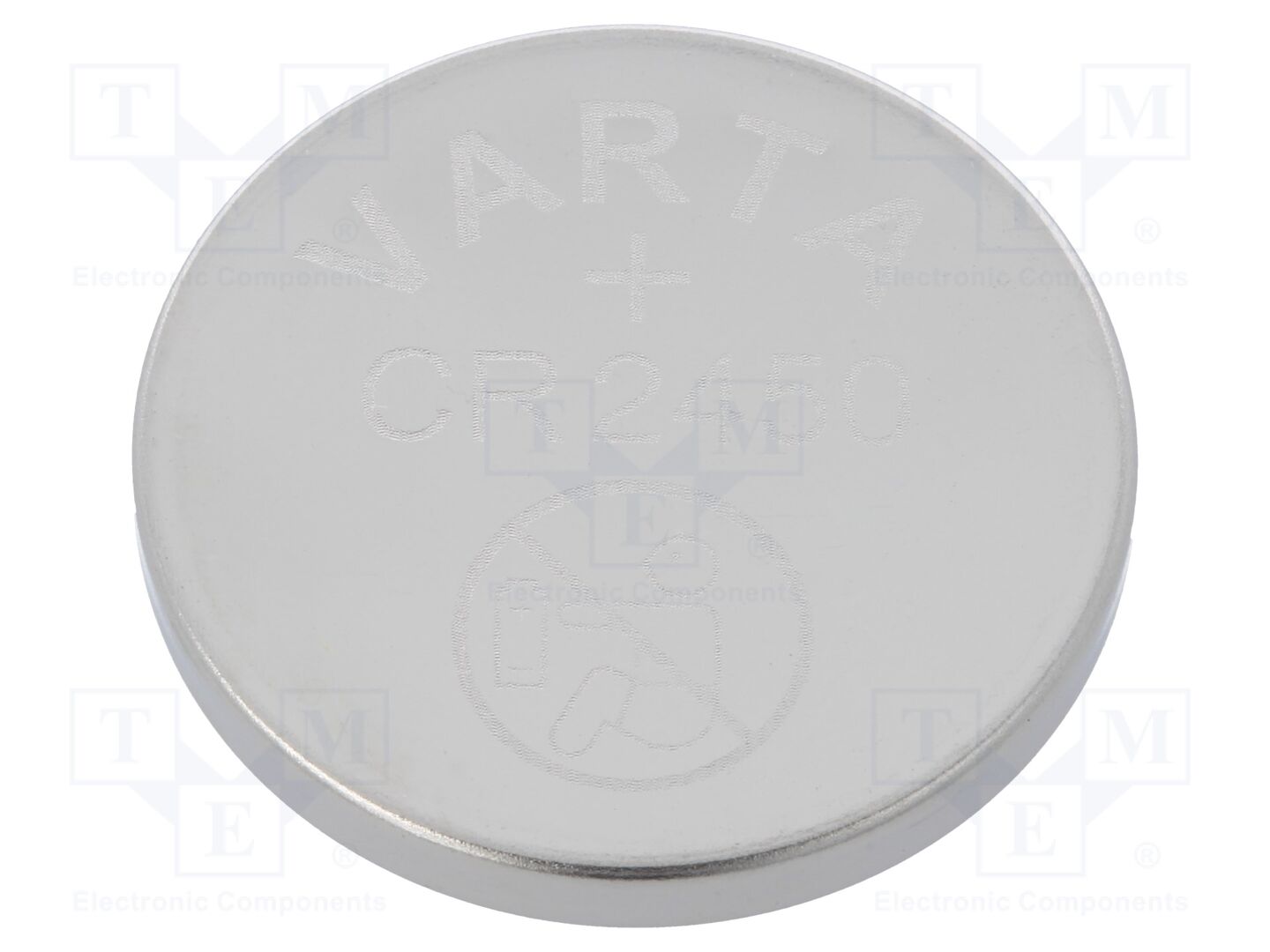 Bateria: lítio; CR2450,tipo botão; 3V; 590mAh; não recarregável