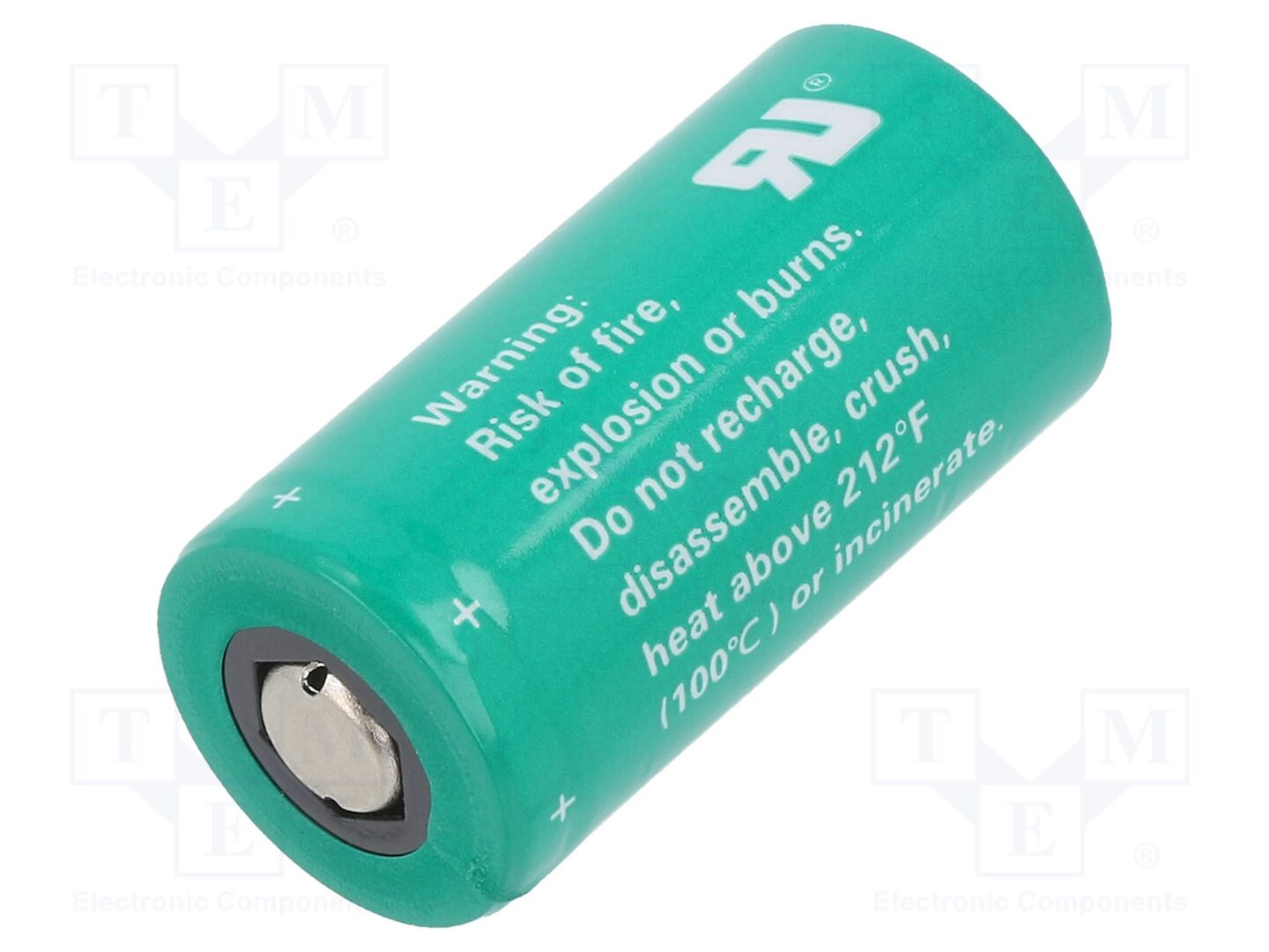 Bateria: lítio; 2/3A; 3V; 1600mAh; não recarregável; Ø16,5x33mm