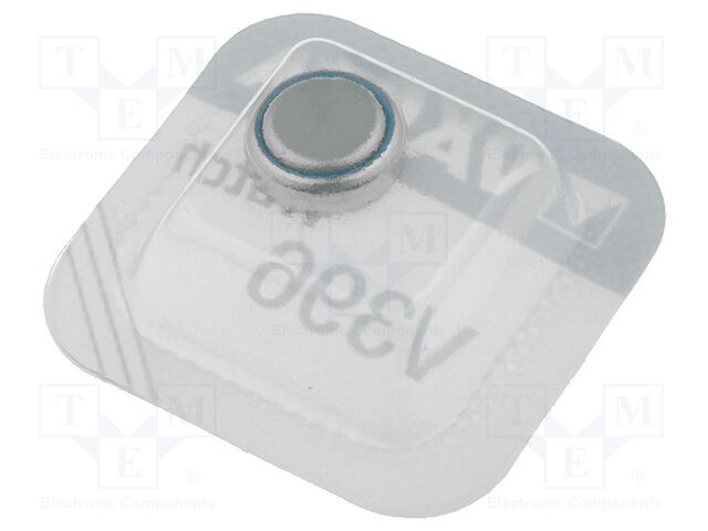 Bateria: de prata; tipo botão,SR59; 1,55V; 27mAh; Ø7,9x2,6mm