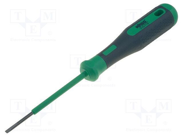 Chave de fendas: standard; plana; 2,5x0,4mm; Co.da lâmina: 75mm