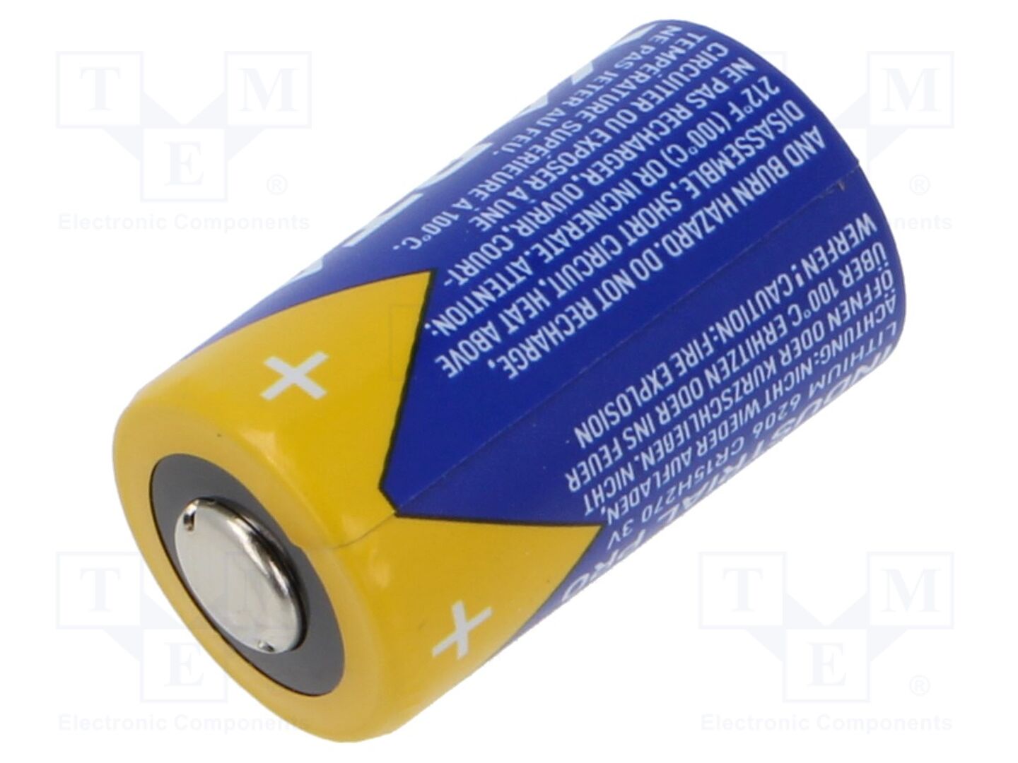 Bateria: lítio; CR2; 3V; 850mAh; não recarregável; Ø16x27mm; 1unid.