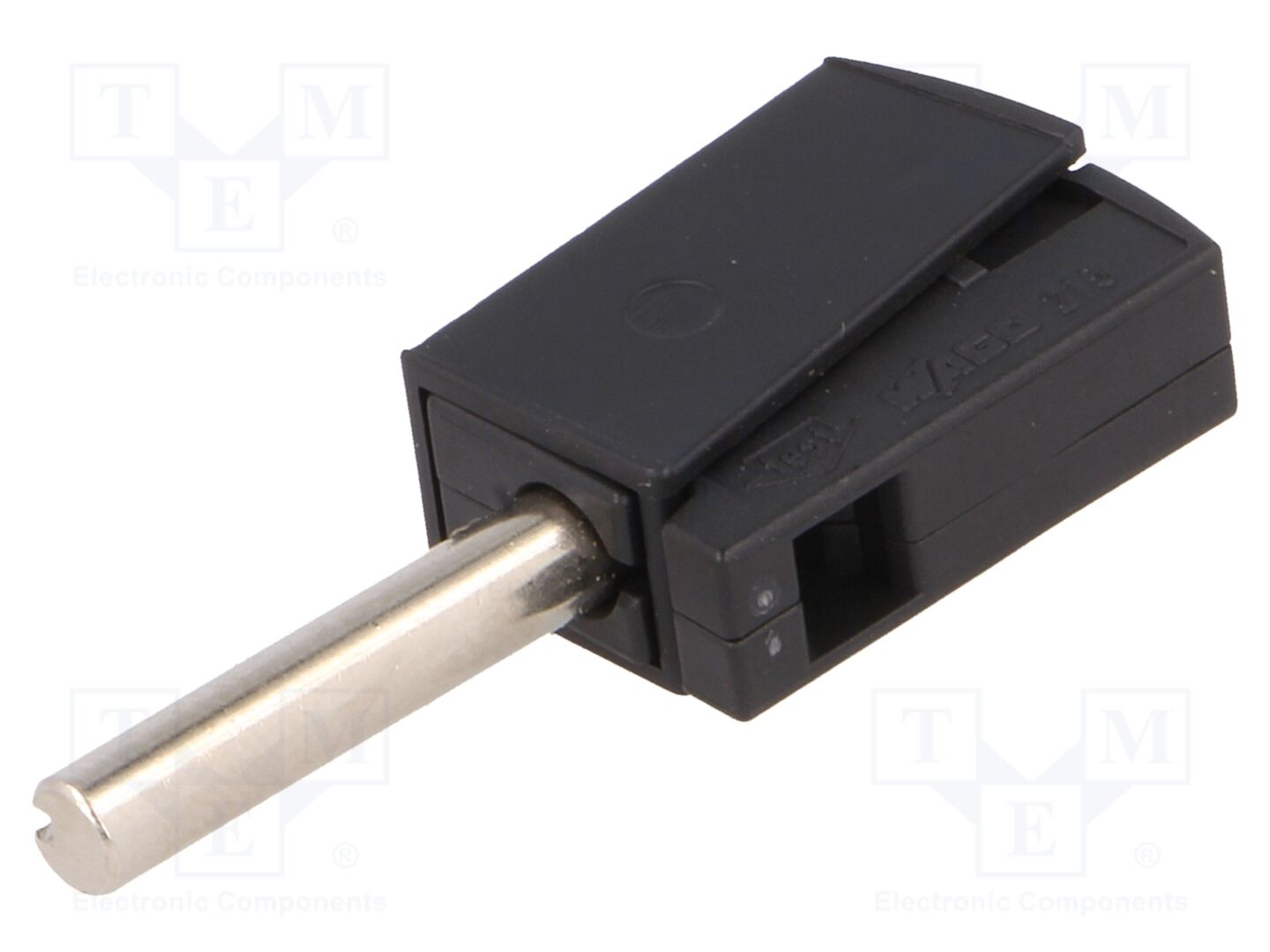 Conector de laboratório: banana 4mm; ficha; 20A; 42V; preta; 40mm