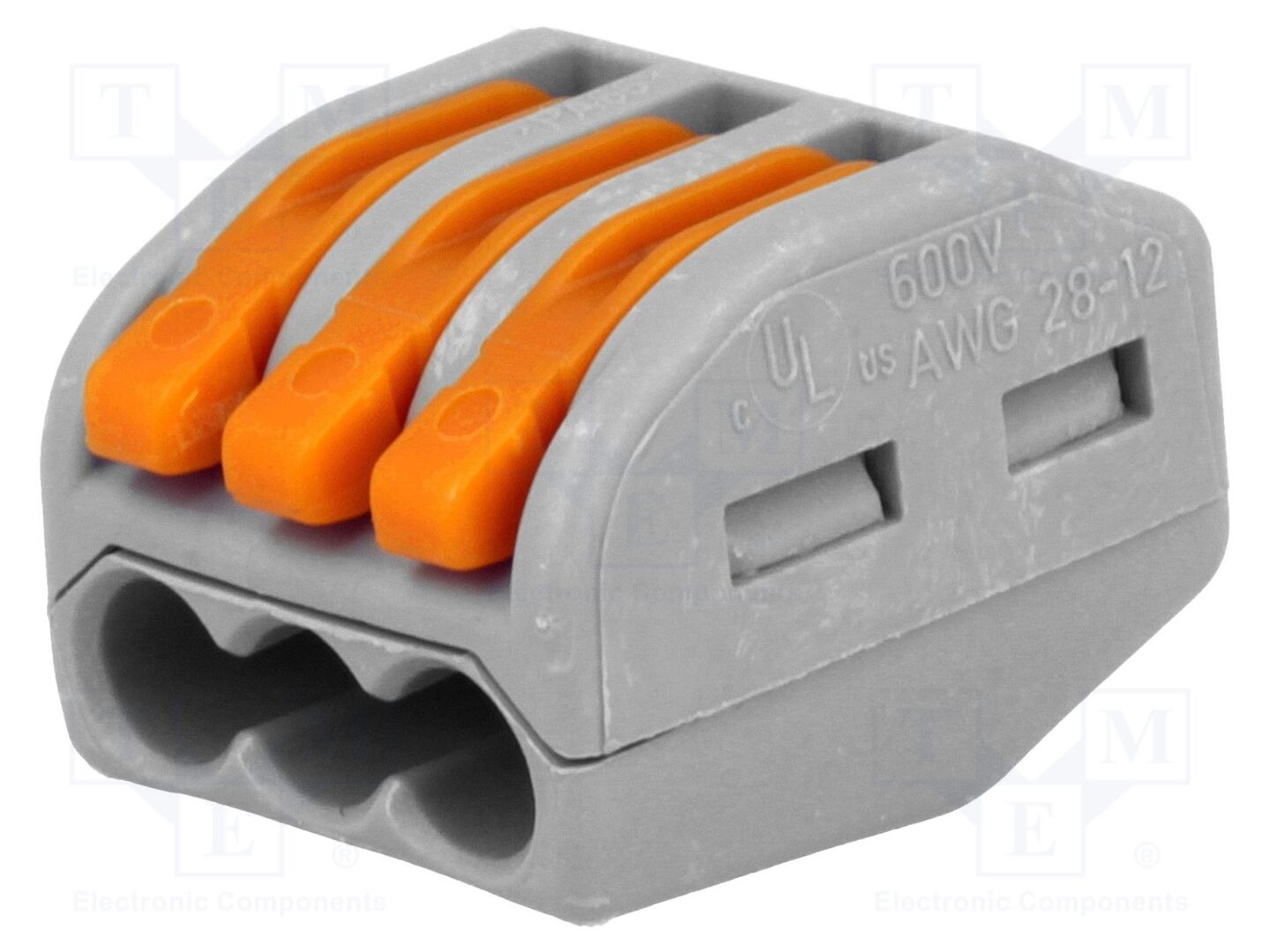 Conector rápido; 222; 32A; 400V; com cabo; aperto de molas