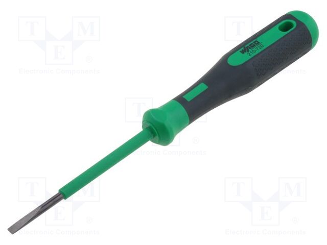 Chave de fendas: standard; plana; 3,5x0,5mm; Co.da lâmina: 75mm