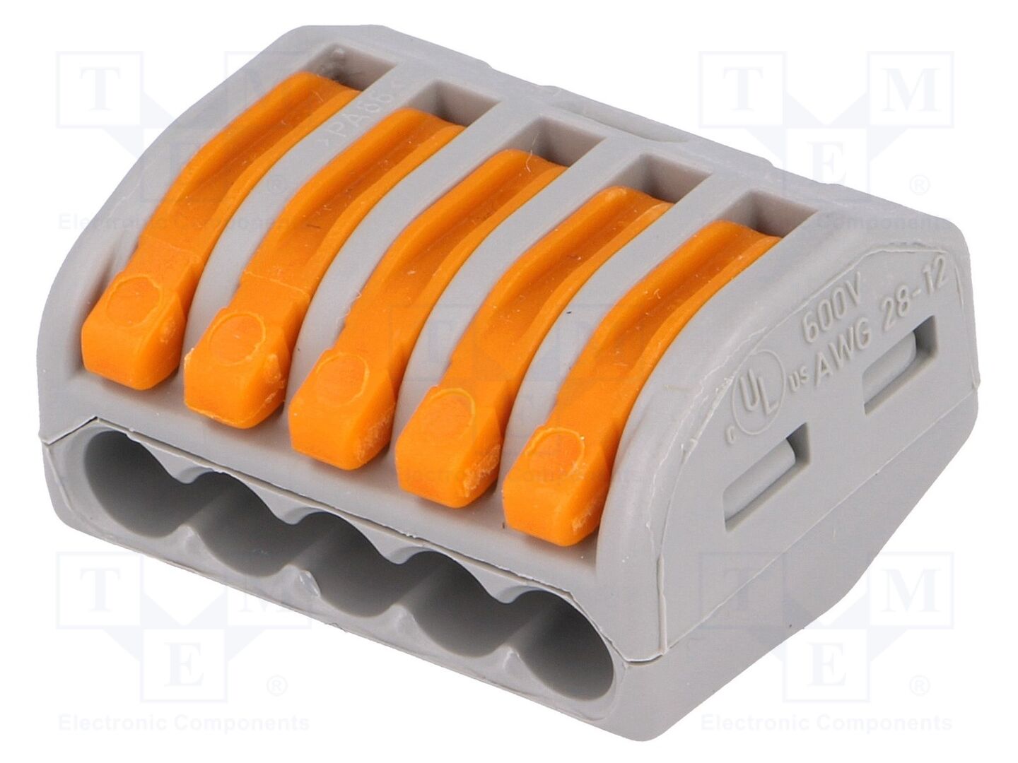 Conector rápido; 222; 32A; 400V; com cabo; aperto de molas