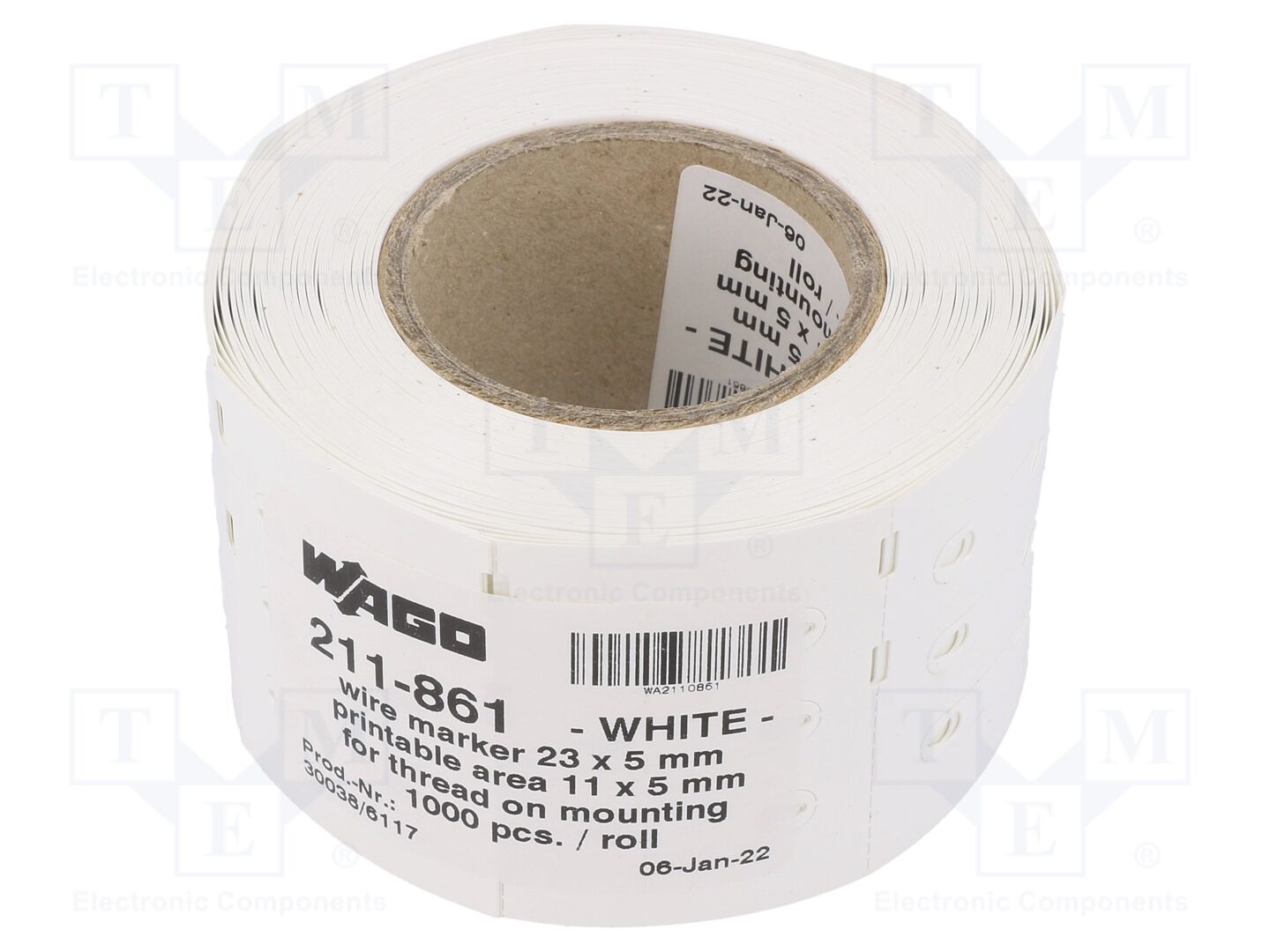 Etiqueta; 5mm; 10,5mm; Smart Printer,WAGO 258-5000; -40÷150°C