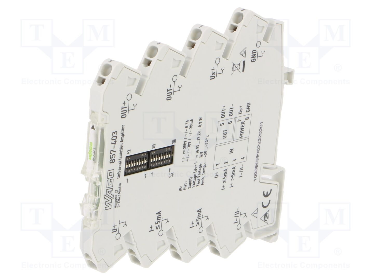 Indutor: separador de sinal/amplificador; para trilho DIN; IP20