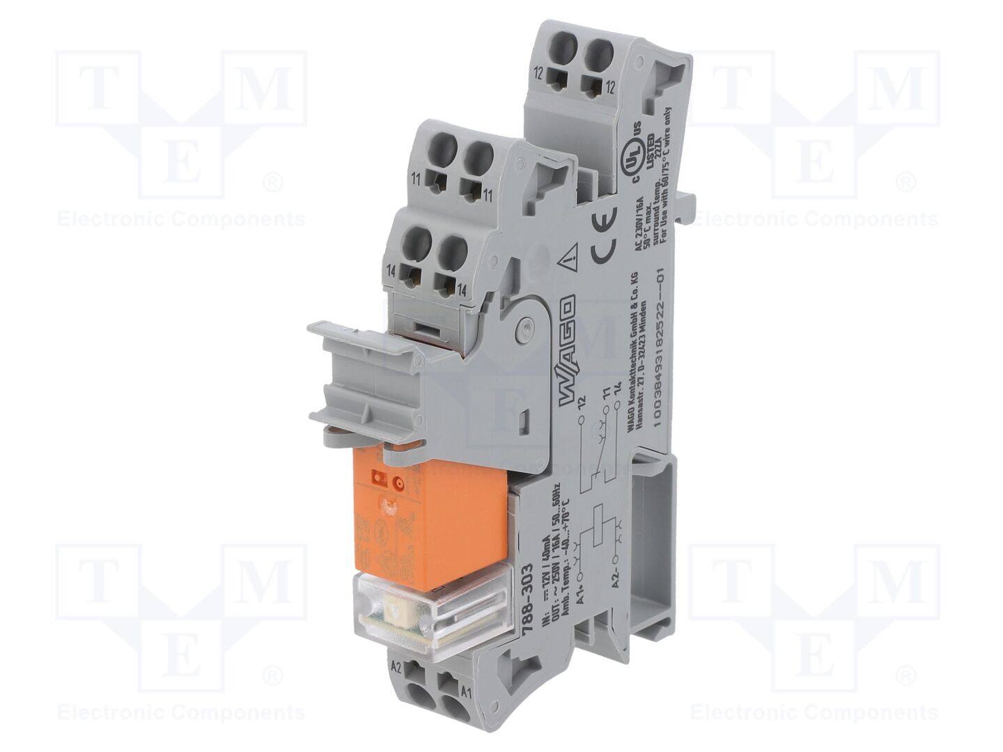 Relé: interface; SPDT; Ubobina: 12VDC; 16A; 16A/250VAC