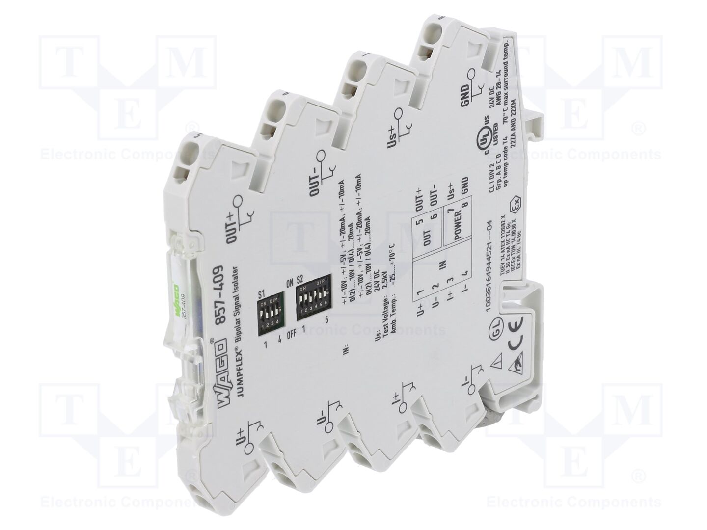 Indutor: separador de sinal/amplificador; para trilho DIN; IP20
