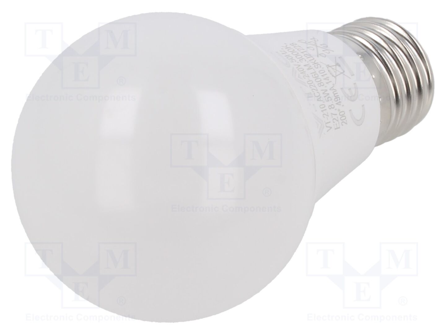 Luz LED; E27; branco quente; 230VAC; 1055lm; P: 11W; 200°; 3000K