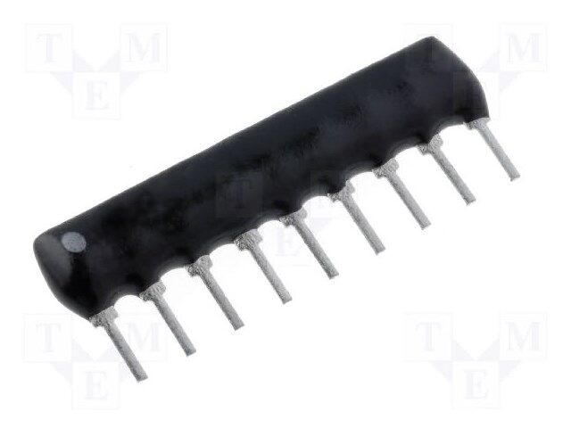 Rede resistiva: X; 10kΩ; ±2%; Número de resistores: 8; 0,125W; THT