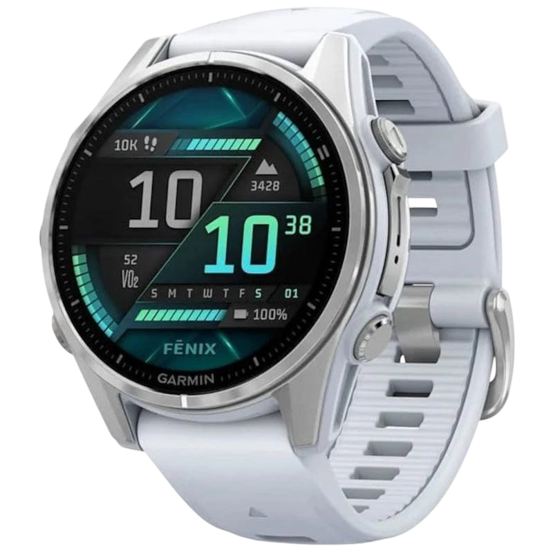 Garmin Fenix ​​​​​​8 AMOLED 43mm Aço Branco - Relógio Inteligente
