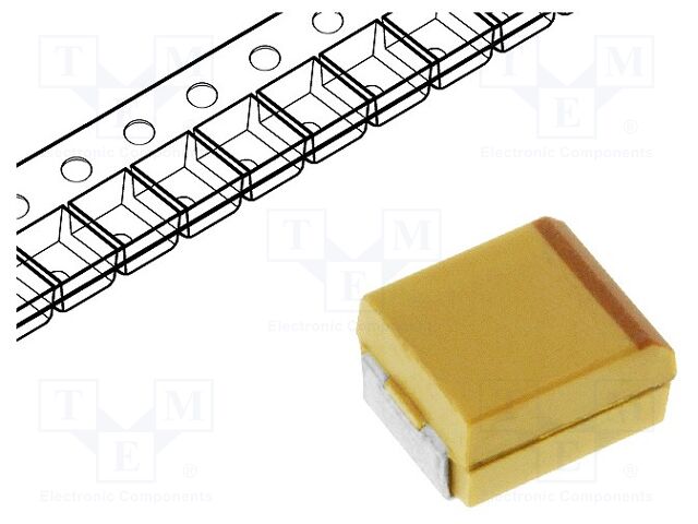 Condensador: tântalo; 1000uF; 6,3VDC; SMD; X; 2917; ±10%; -55÷125°C