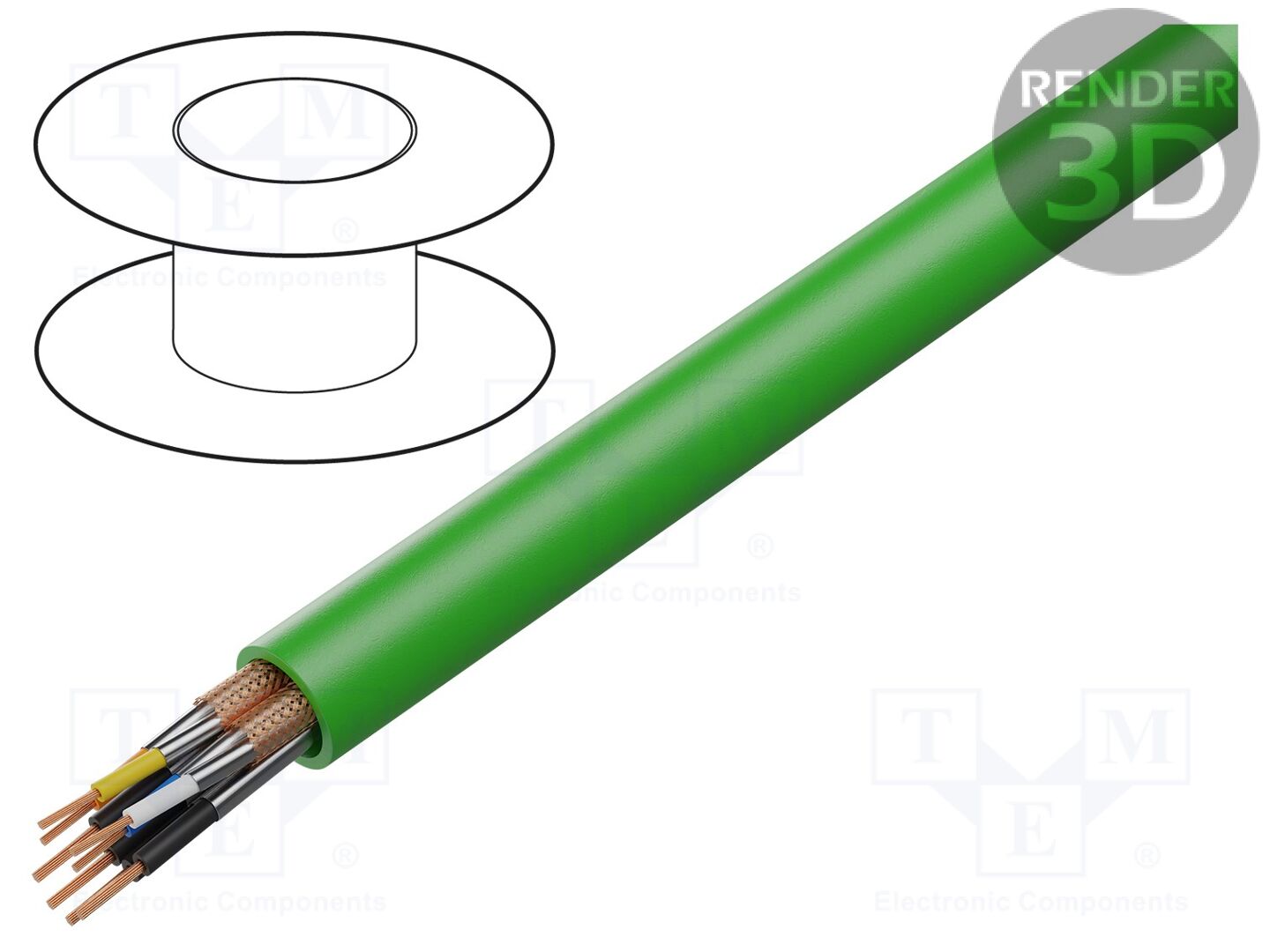 Cabo; híbridos; ETHERLINE® HYBRID; 4x1,5mm2; 2x2x22AWG; Cat 5