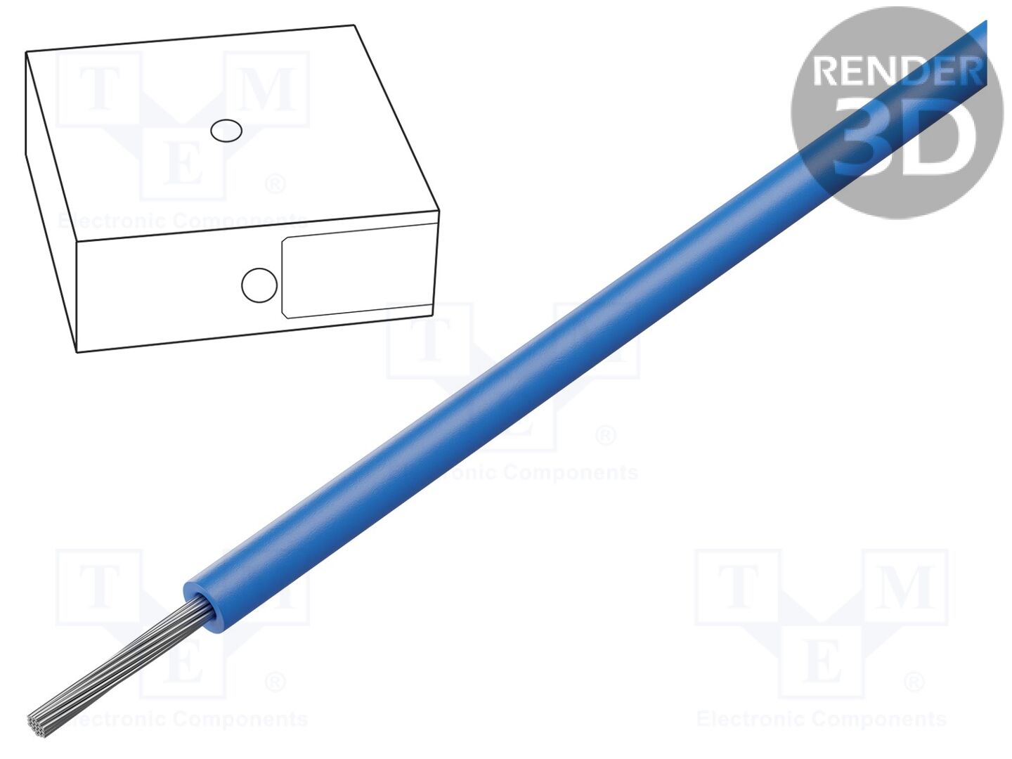 Cabo; ÖLFLEX® WIRE MS1; linha; Cu; 0,5mm2; 22AWG; PVC; azul; 300V