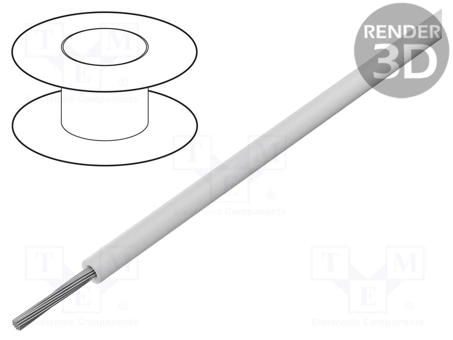 Cabo; ÖLFLEX® HEAT 260 SC; 1x22AWG; linha; Cu; PTFE; branca