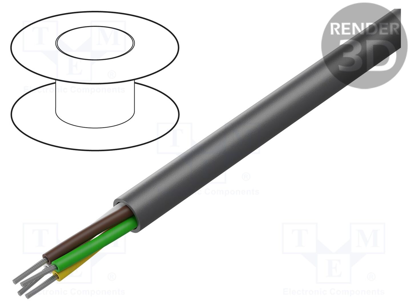 Cabo; LiYY A; 4x22AWG; não protegido; 300V; Cu; linha
