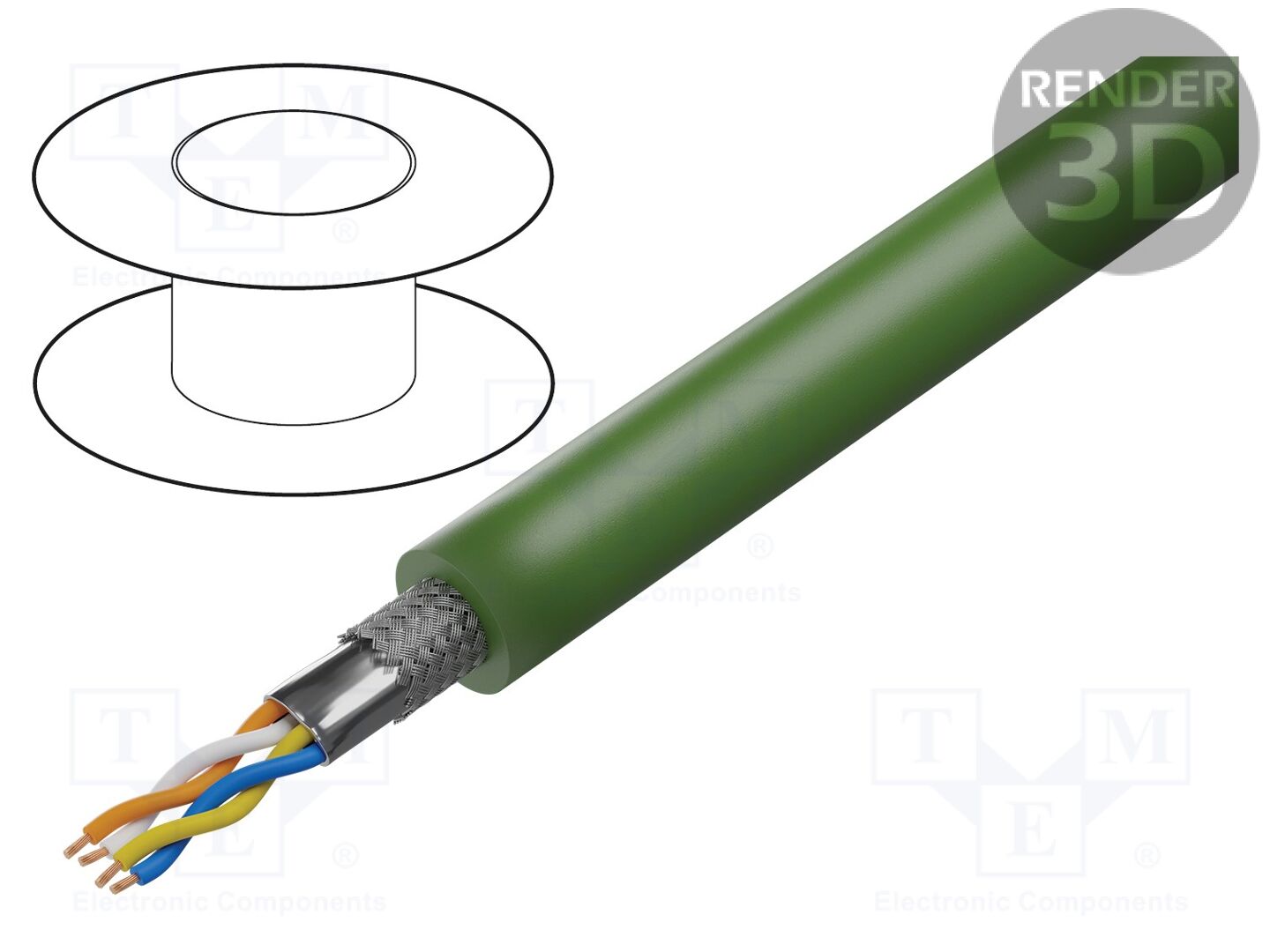 Cabo; SF/UTP; ETHERLINE® TORSION; 1x4x22AWG; Cat 5e; linha; Cu