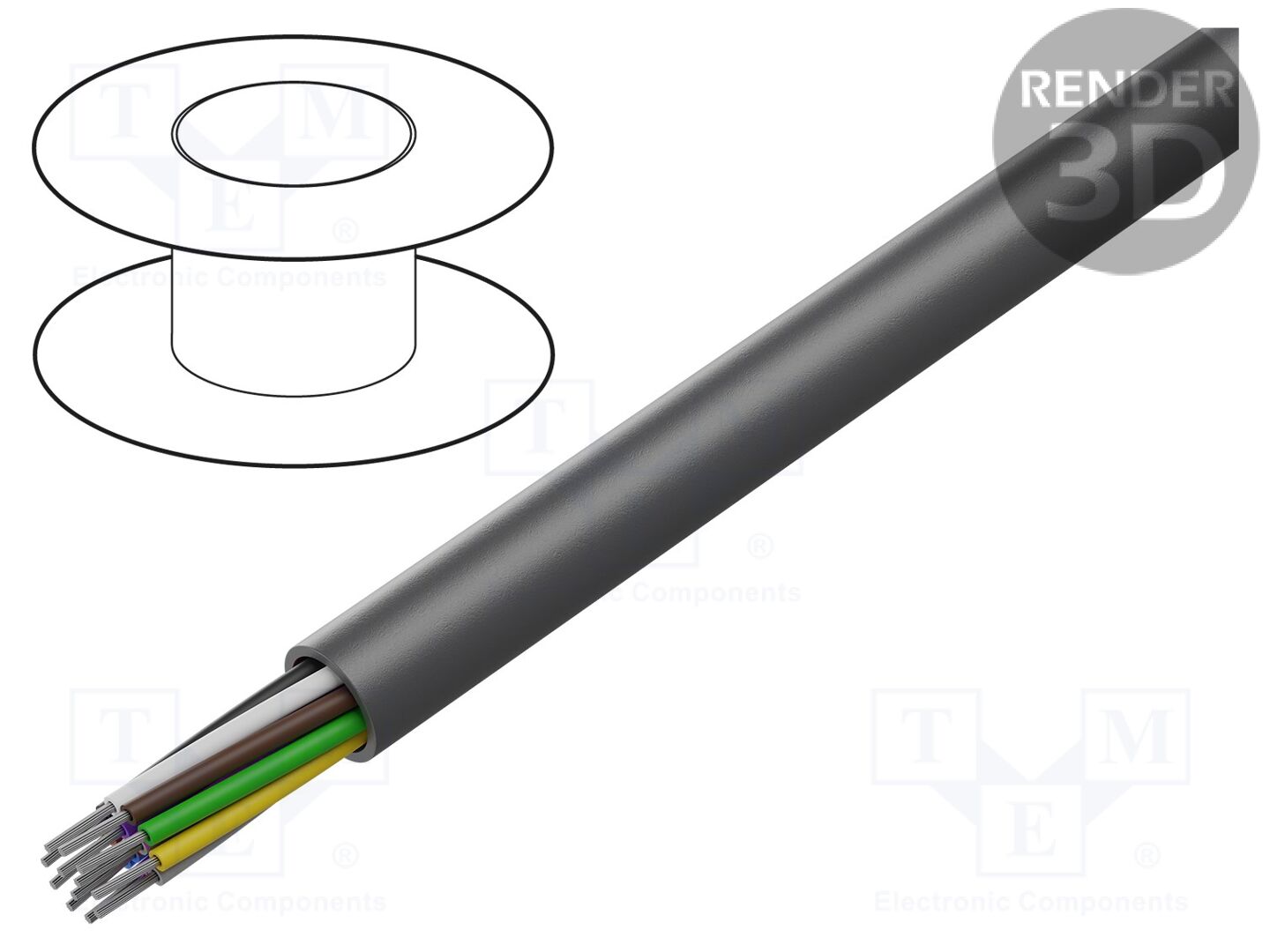 Cabo; LiYY A; 12x22AWG; não protegido; 300V; Cu; linha