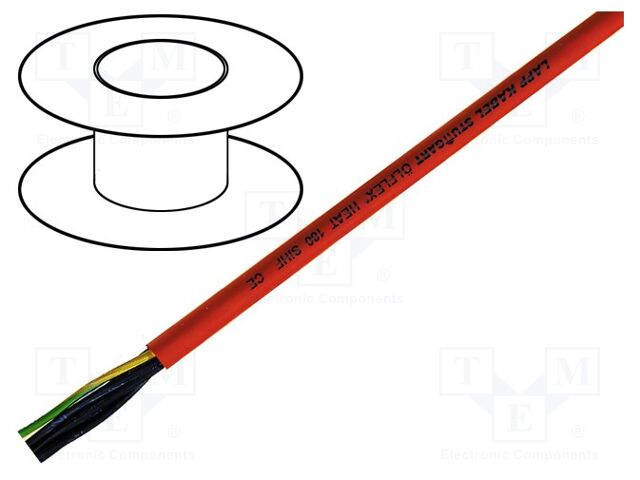 Cabo; ÖLFLEX® HEAT 180 SiHF; SiHF; 5G2,5mm2; Cu; linha; silicone