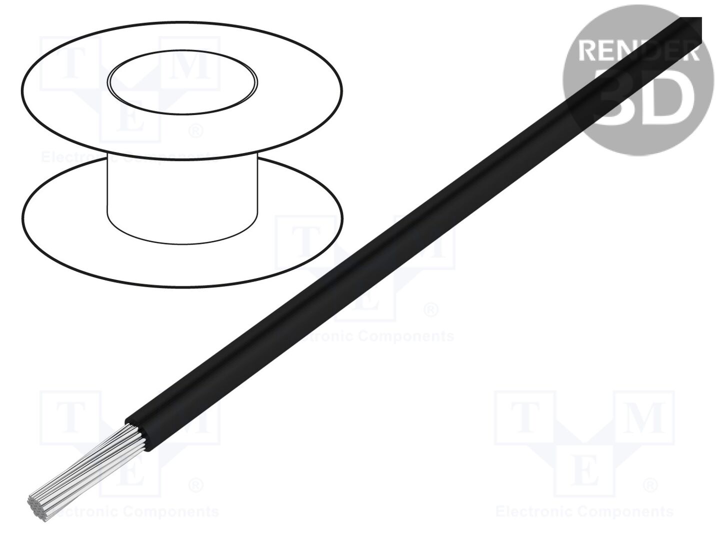 Cabo; ÖLFLEX® HEAT 180 SiF A; SiF A; 1x0,5mm2; linha; Cu; silicone