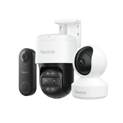 Reolink Whole-Home Essential Security Kit - E1 Zoom + TrackMix PoE + Doorbell PoE