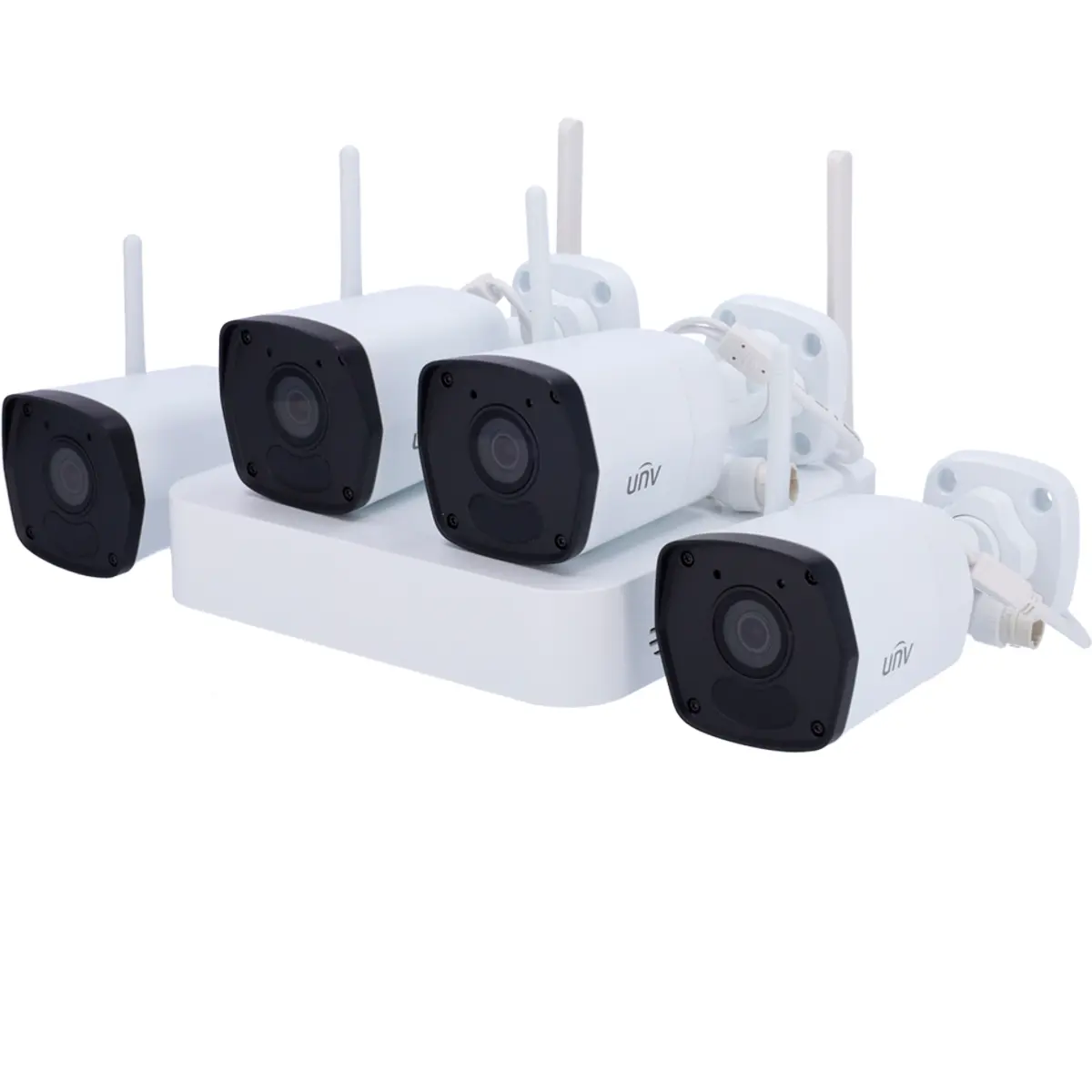 Uniview UV-KIT114-B42W - Kit de de videovigilância IP (NVR 4CH) c/ 4 câmaras sem fio 2Mpx
